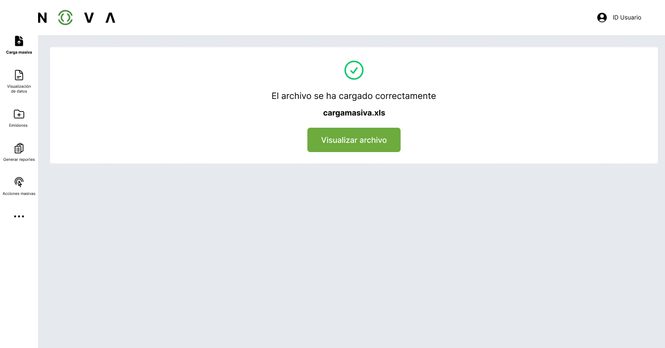 Upload success, with a direct route into the parsed data.